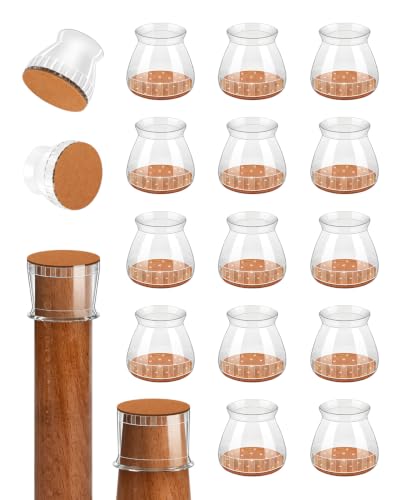 Chair Leg Floor Protectors, 24 Pack Silicone Furniture Pads for Hardwood