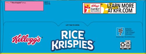 Kellogg's Rice Krispies Cold Breakfast Cereal, 8 Vitamins and Minerals, Rice