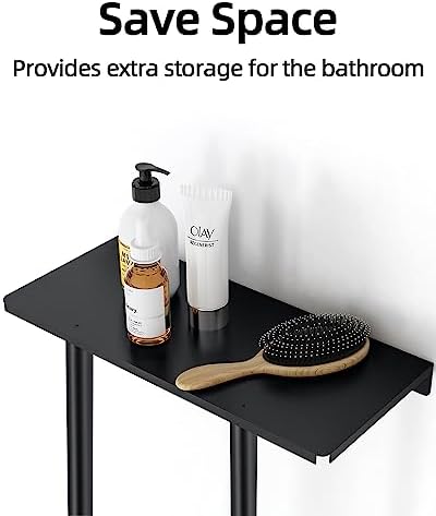 Towel Racks for Bathroom, Bathroom Towel Storage Wall Mounted 30 inch with Shelf Can