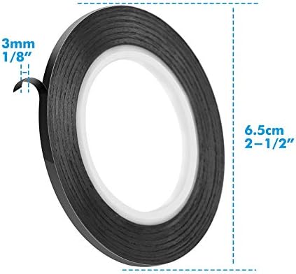 cridoz 10 Rolls 1/8 Pinstripe Tape Dry Erase Board Tape Whiteboard Thin Tape Lines