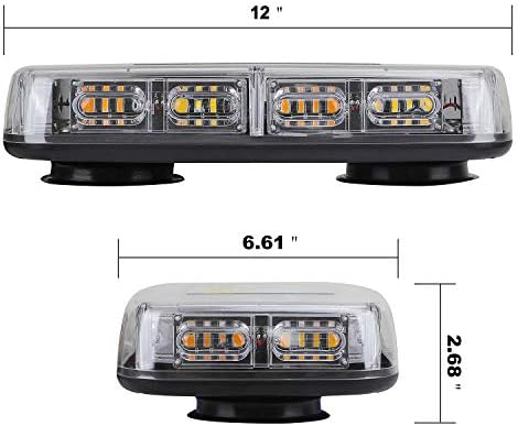 ASPL 2pcs 48LED Roof Top Strobe Lights with Magnetic Base