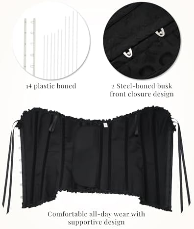 SZIVYSHI 14-Bone Overbust Corset Top