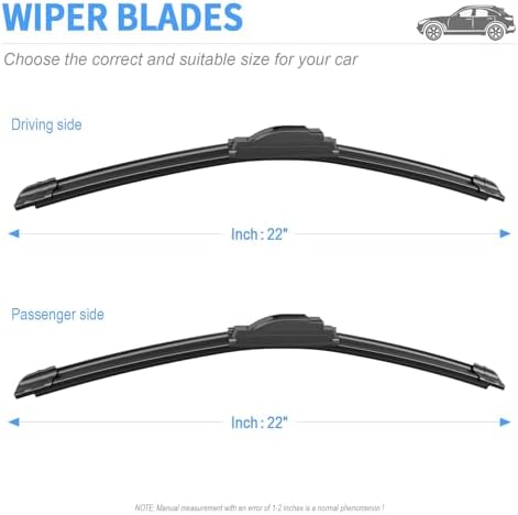 22"+22" Silicone Wiper Blades Replacement For Ford F-150 1997-2025