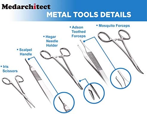 Medarchitect Suture Practice Complete Kit for Medical Student Training