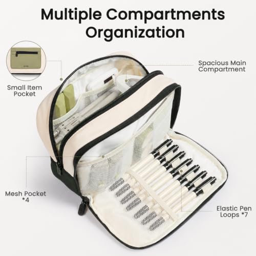 Sooez Pencil Case, Pencil Pouch Large Capacity, Pen Bag Storage Organizer