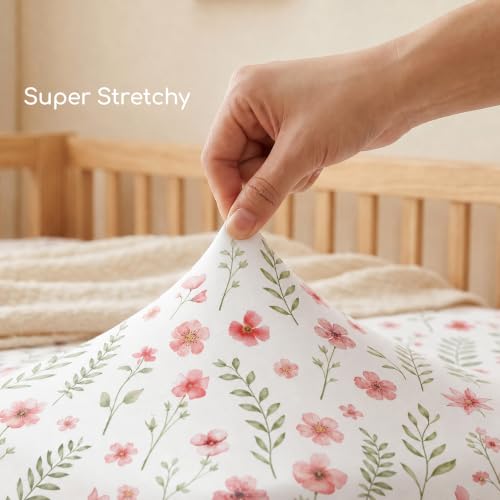 Pack and Play Mattress Sheets Fitted, 3 Pack Mini Crib Sheets