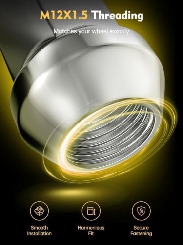 MIKKUPPA M12x1.5 Lug Nuts, Replacement for Ford Honda Aftermarket Wheel