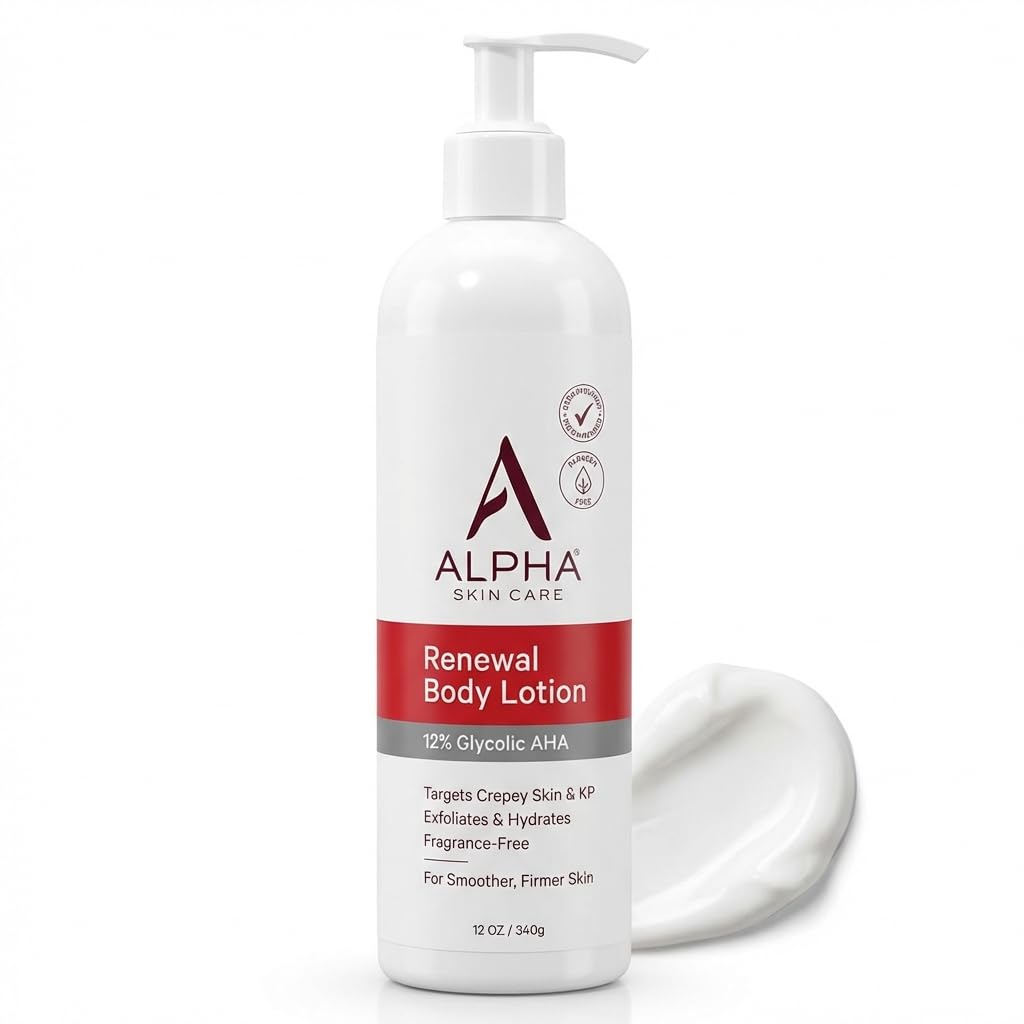 Alpha Skin Care Revitalizing Body Lotion, 12% Glycolic AHA, Simple &