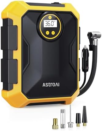 AstroAI Tire Inflator Portable Air Compressor 12V DC Integrated Storage