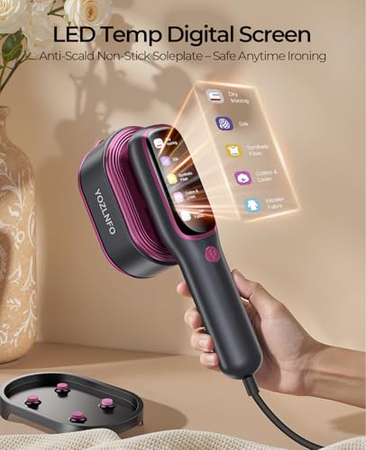Travel Steamer for Clothes 1200W: 5-Mode Handheld Iron & Steam 15s Heat-Up