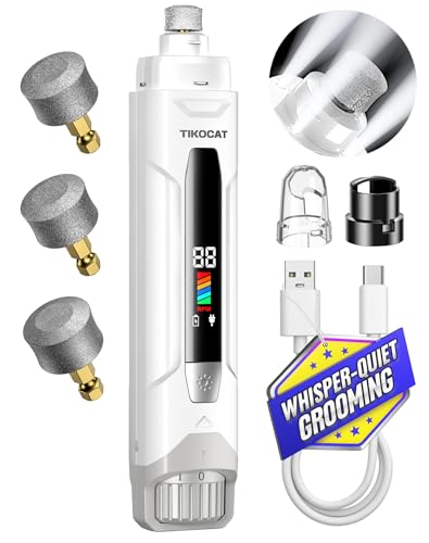 Whisper-Quiet Dog Nail Grinder 50%More Power for Sensitive Dogs,Cat