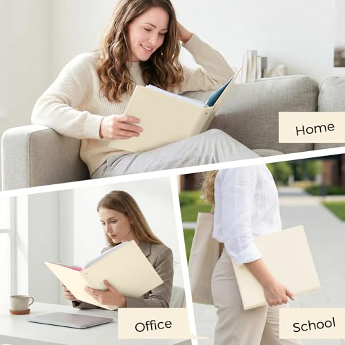SKYDUE 1 Inch 3 Ring Binder with 8 Tab Dividers & 24 Labels, Pastel Binder