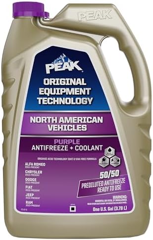 PEAK OET Extended Life Purple 50/50 Prediluted Antifreeze and Coolant for North American