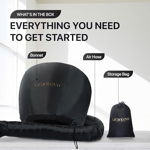 Hooded Hair Dryer Attachment w/A Headband Integrated That Reduces Heat Around Ears & Neck