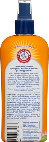 Arm & Hammer Super Deodorizing Dog Spray, Kiwi Blossom, 8 Fl Oz
