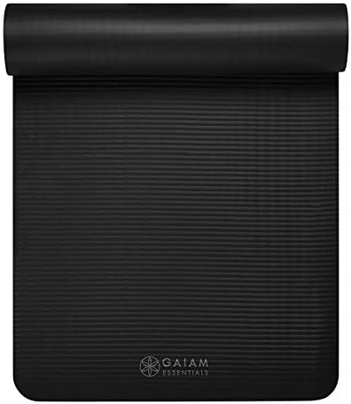 Gaiam Thick Yoga Mat, Exercise & Fitness Mat with Easy-Cinch Carrying Strap