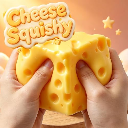 Cheese Squishy Stress Relief Original Sensory Food Squishy Stress Relief