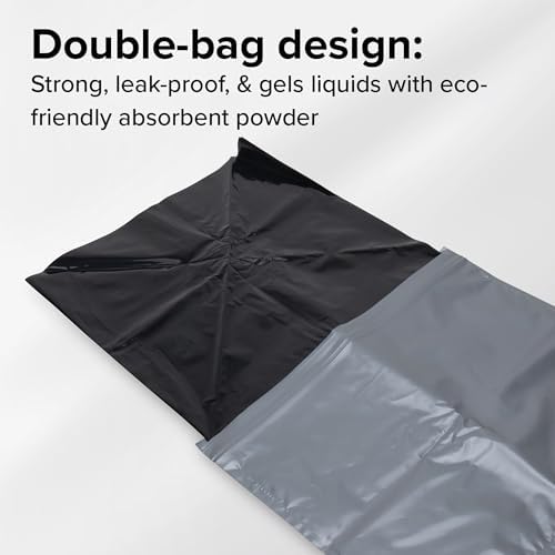 Camco Toilet Waste Bags - Features a Biodegradable Powder & Leak Proof Double Bag Design