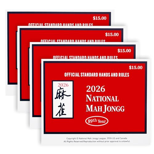 2026 NMJL Mah Jong Card Official Revision - Large Size - 4 Pcs