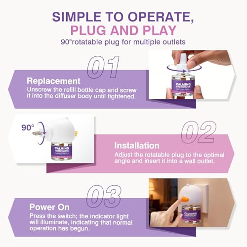 Tcllka Cat Calming Pheromone Diffuser Effectively Relieve Anxiety Stress Cat