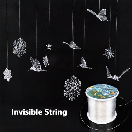 Fishing Wire, 1640 ft Clear Fishing Line, Strong Invisible String for Hanging Decorations
