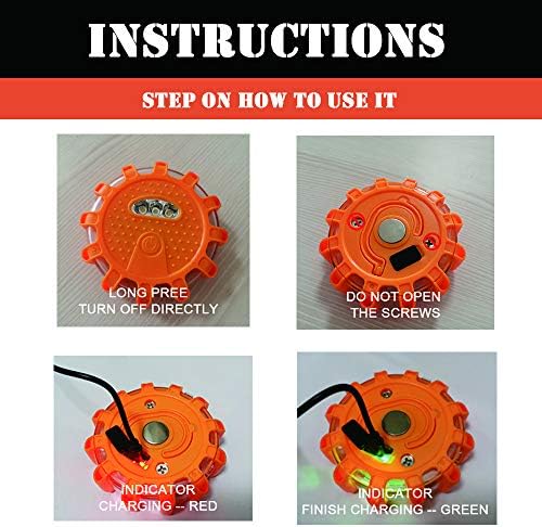 USB-C Rechargeable LED Road Flares Emergency Lights