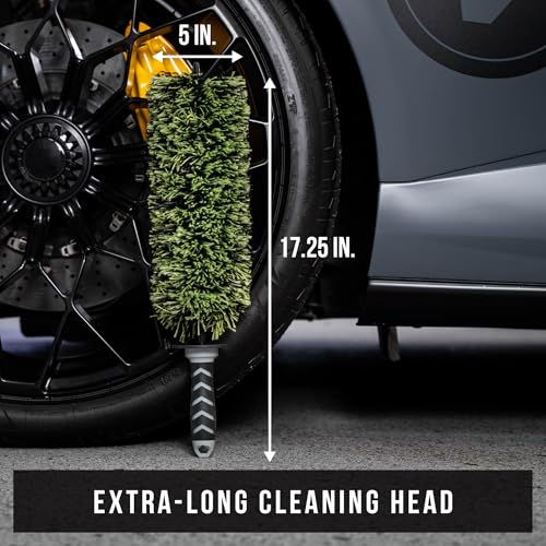 VIKING V+ Wheel Barrel Brush for Deep Wheel Cleaning, 17 Inch Length