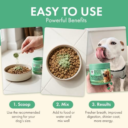 Dog Dental Powder, Dog Teeth Cleaning Breath Freshener