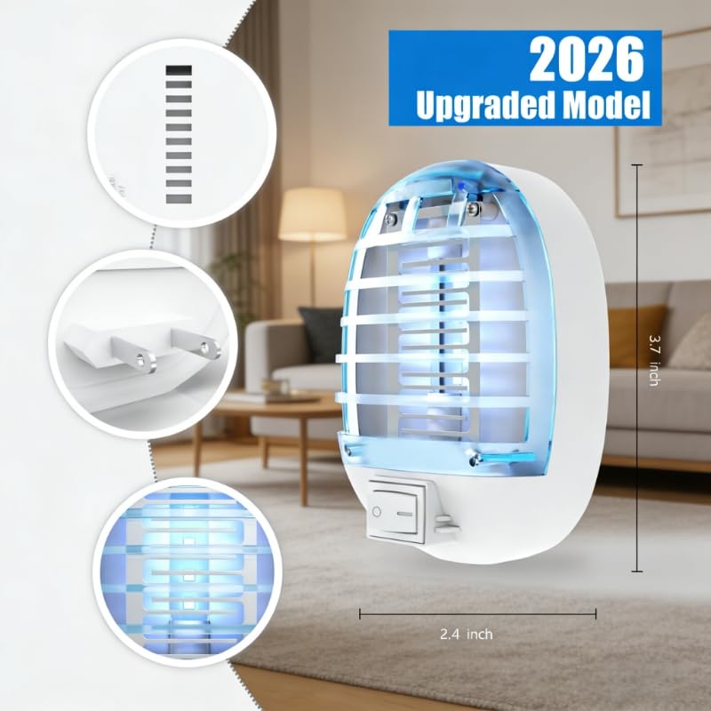 Bug Zapper Indoor, Mosquito Zapper Indoor with Blue Lights for Living Room