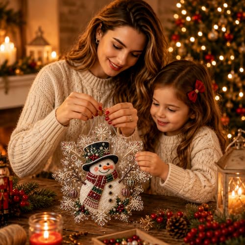LJSCQF Christmas Pearl Diamond Painting Suncatcher Kit, DIY Craft