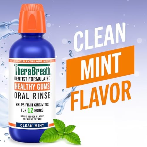 TheraBreath Healthy Gums Oral Rinse, Clean Mint, 16 fl oz, 2-Pack
