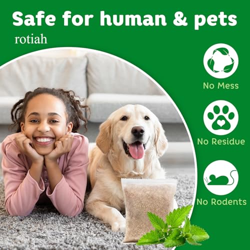 Pest Rodent Repellent Pouches, Peppermint Oil for Mouse, Roach, Ant, Spider