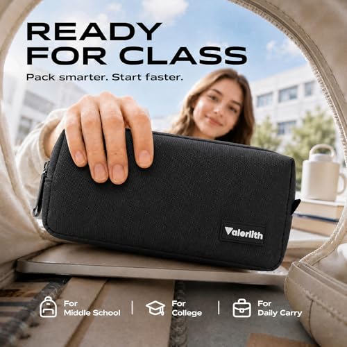 Small Pencil Case Simple Pencil Pouch, Zippered Pen Bag School Supplies for