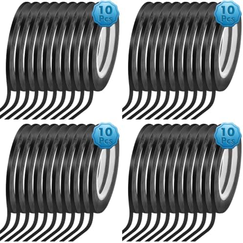 cridoz 10 Rolls 1/8 Pinstripe Tape Dry Erase Board Tape Whiteboard Thin Tape Lines