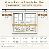 YaFex Curtain Rods 32-144 Inch, Heavy Duty 1 Inch Adjustable Curtain Rod for