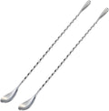 Briout Bar Spoon Cocktail Mixing Stirrers for Drink, Stainless Steel 12
