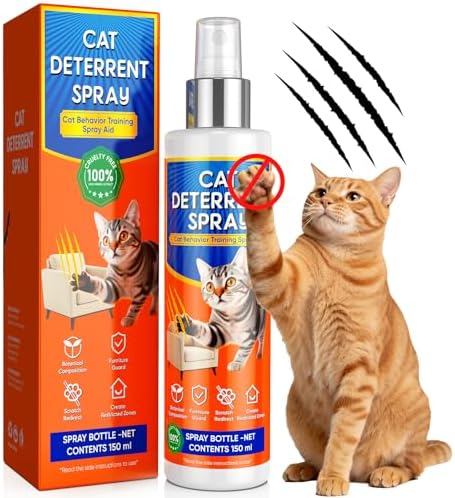 Newly Upgraded Cat Deterrent Spray, Cat Deterrent for Furniture Protection, Pee Spraying