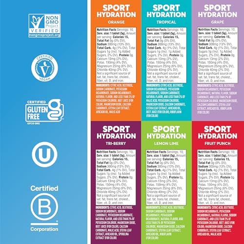 Nuun Sport Electrolyte Tablets with Magnesium, Calcium, Potassium, Chloride & Sodium