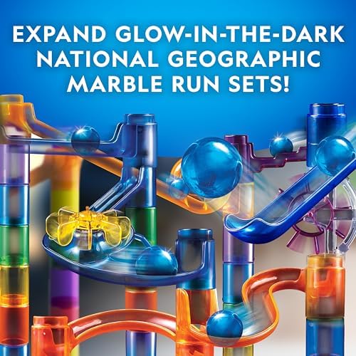 National Geographic Motorized Marble Run 150-Piece Building Set for Kids