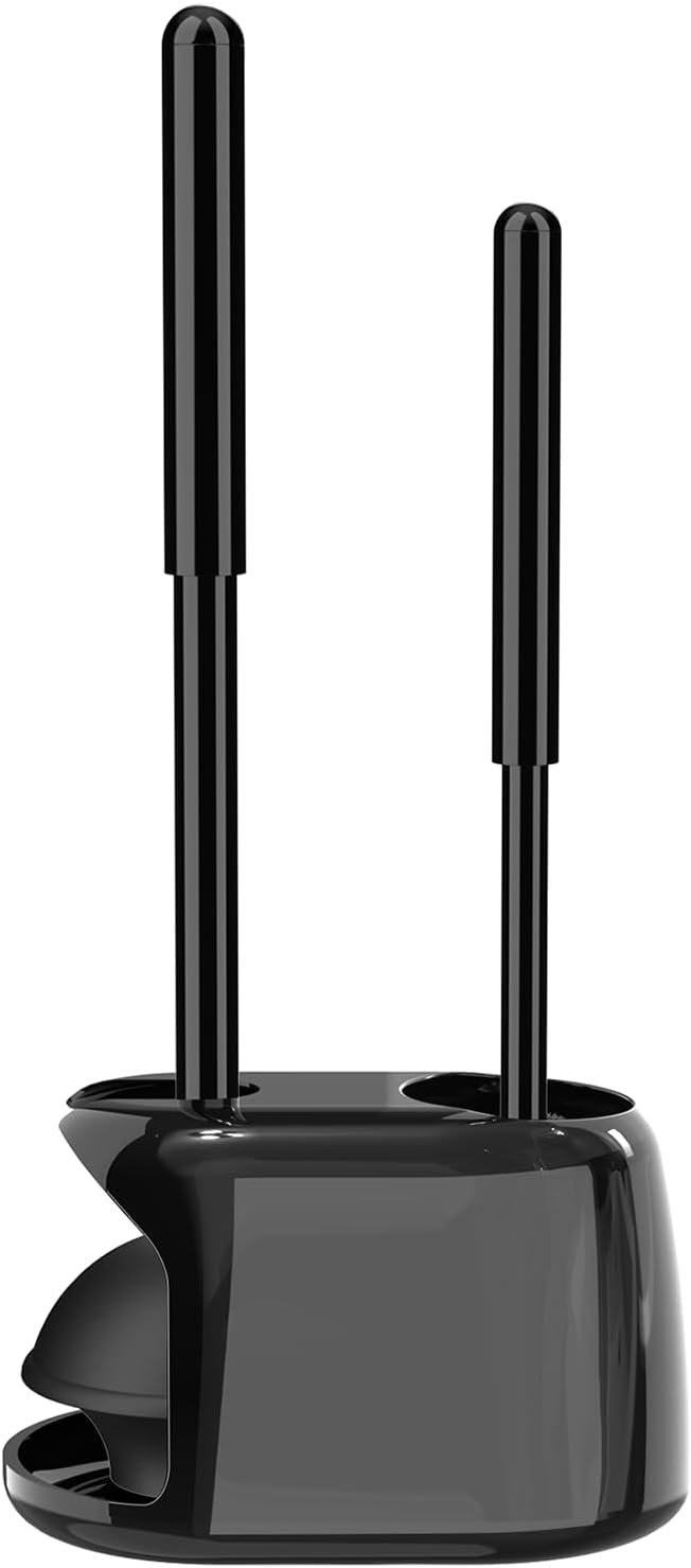 SetSail Toilet Brush and Plunger Set, Semi-Hidden Toilet Plungers Heavy Duty