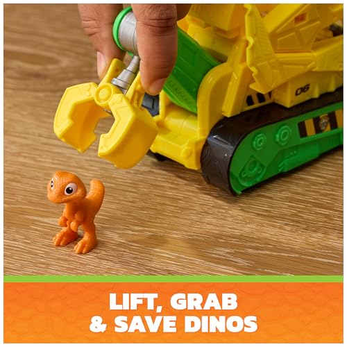 PAW Patrol The Dino Movie Rubble Dino Rescue Bulldozer Toy Truck