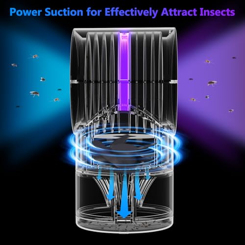 Fly Trap Indoor,Blue Gnat Traps House Indoor,Indoor Insect Trap with Timer