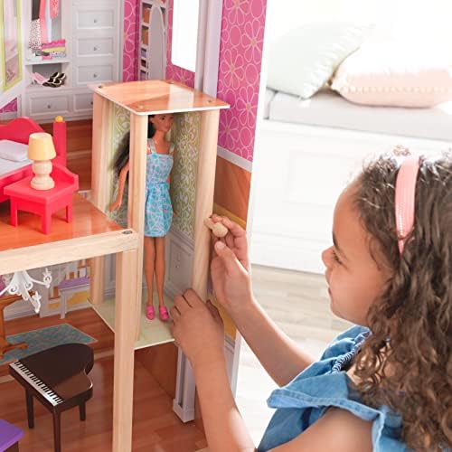 KidKraft Majestic Mansion Wooden Dollhouse with 34 Pieces, Working Elevator