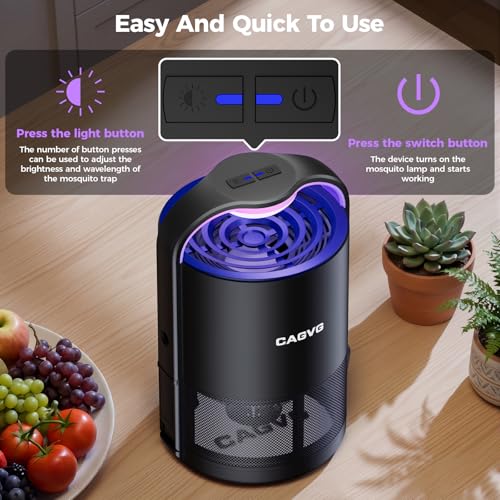 Fruit Fly Traps for Indoors, Indoor Fly Trap with Adjust Lighting, Black