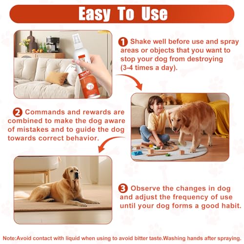 No Chew Spray for Dogs, 5.07 Oz Bitter Apple Spray for Dogs to Stop Chewing