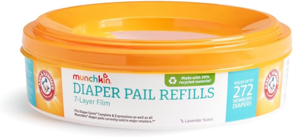 Munchkinå¨ Arm & Hammer Diaper Pail Refill Rings, Holds up to 544 Newborn