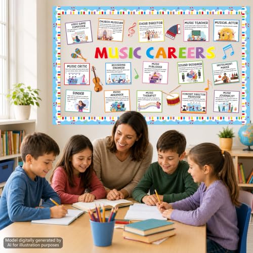 Music Career Bulletin Board Set Inspirational Musical Posters Music Classroom