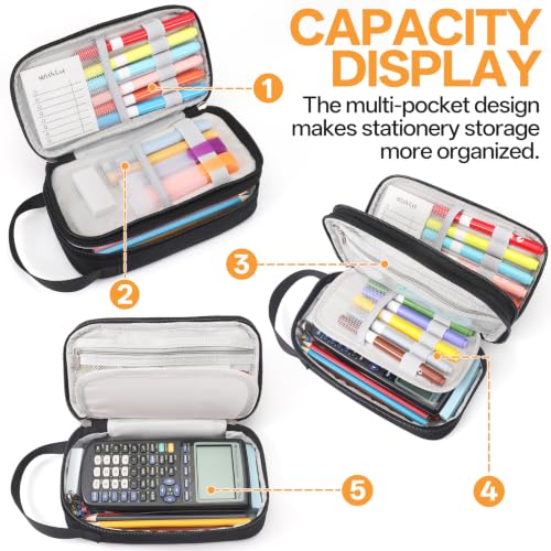 Pencil Case Large, High Capacity Canvas Big Pencil Pouch Organizer Holder