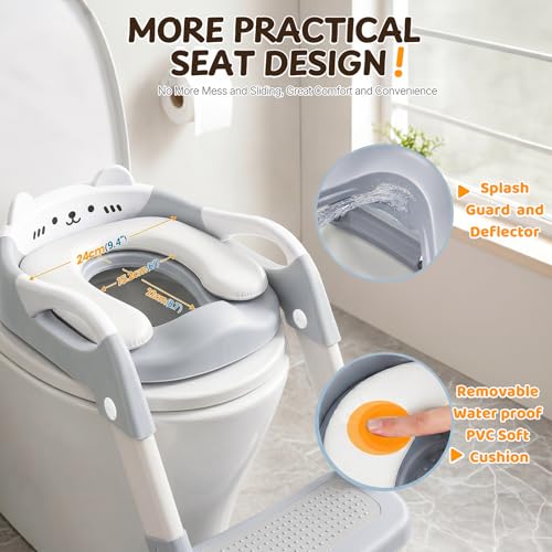 Orzbow Potty Training Seat with Step Stool, Adjustable Height, Anti-Slip
