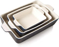 Sweejar 3Pcs Ceramic Baking Dish for Oven,Casserole Dish with Handles